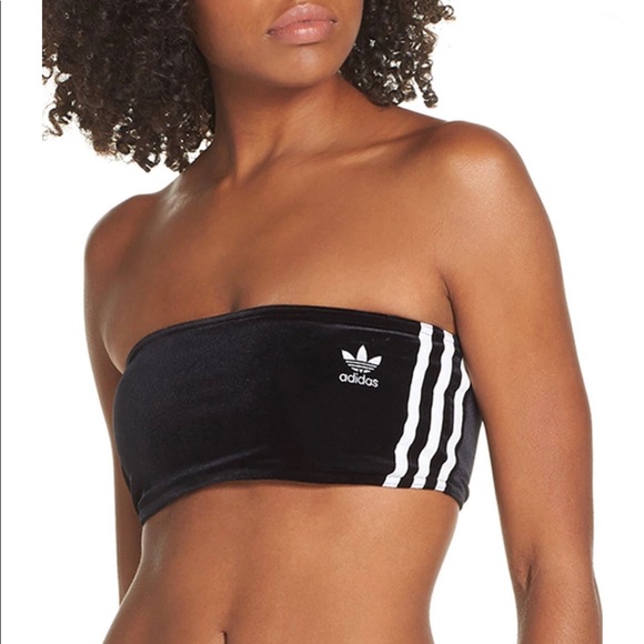 adidas velvet bandeau top